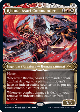 【ENG】【Foil】■ショーケース■《浅利の司令官、理想那/Risona, Asari Commander》[NEO]
