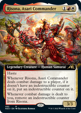【ENG】【Foil】■拡張アート■《浅利の司令官、理想那/Risona, Asari Commander》[NEO]