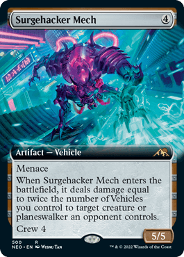 【ENG】【Foil】■拡張アート■《電圧改竄メカ/Surgehacker Mech》[NEO]