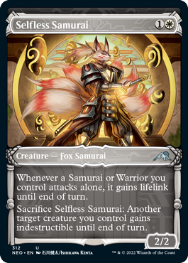 【ENG】【Foil】■ショーケース■《無私の侍/Selfless Samurai》[NEO]