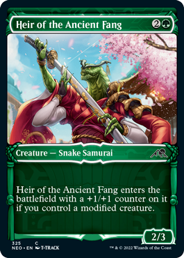【ENG】【Foil】■ショーケース■《古の牙を継ぐ者/Heir of the Ancient Fang》[NEO]
