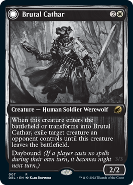 【ENG】【Foil】■DBL■《粗暴な聖戦士/Brutal Cathar》[MID]