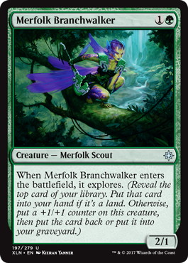 【ENG】【Foil】《マーフォークの枝渡り/Merfolk Branchwalker》[XLN]