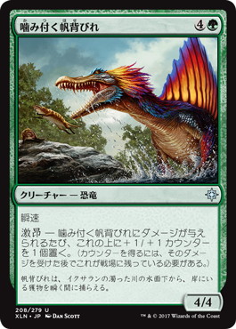 【JPN】【Foil】《噛み付く帆背びれ/Snapping Sailback》[XLN]