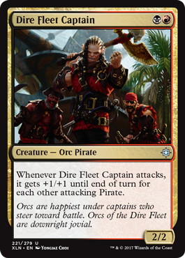 【ENG】【Foil】《凶兆艦隊の船長/Dire Fleet Captain》[XLN]