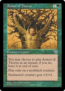 【ENG】《茨の鎧/Armor of Thorns》[MIR]