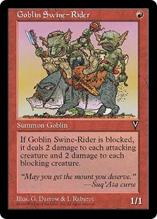 【ENG】《豚乗りゴブリン/Goblin Swine-Rider》[VIS]