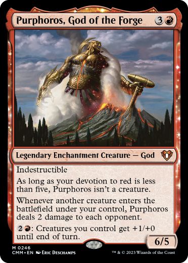 【ENG】【Foil】《鍛冶の神、パーフォロス/Purphoros, God of the Forge》[CMM]