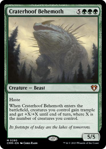 【ENG】【Foil】《孔蹄のビヒモス/Craterhoof Behemoth》[CMM]