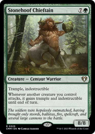 【ENG】【Foil】《石蹄獣の酋長/Stonehoof Chieftain》[CMM]
