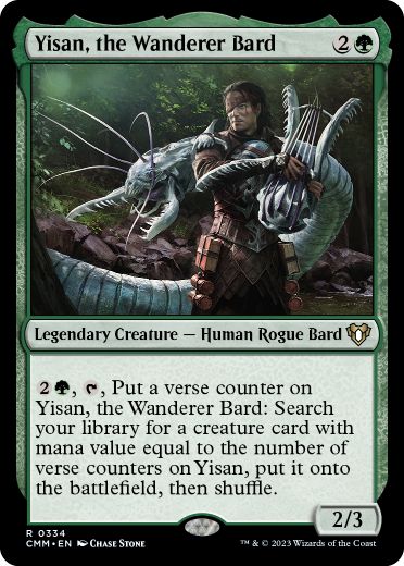【ENG】【Foil】《放浪の吟遊詩人、イーサーン/Yisan, the Wanderer Bard》[CMM]