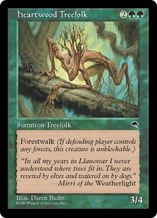【ENG】《ハートウッド・ツリーフォーク/Heartwood Treefolk》[TMP]