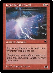 【ENG】《稲妻の精霊/Lightning Elemental》[TMP]