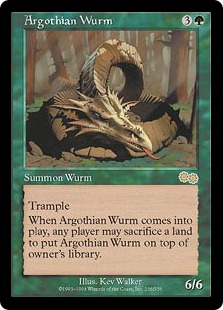 【ENG】《アルゴスのワーム/Argothian Wurm》[USG]