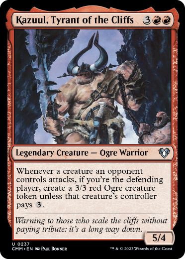 【ENG】【Foil】《崖の暴君、カズール/Kazuul, Tyrant of the Cliffs》[CMM]