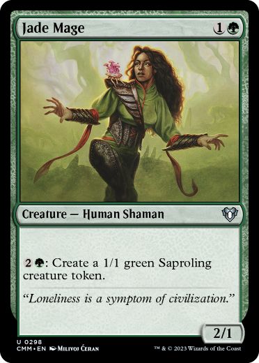 【ENG】【Foil】《翡翠の魔道士/Jade Mage》[CMM]