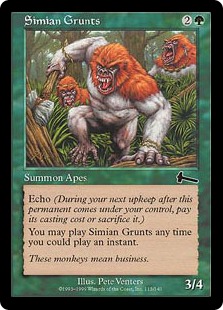 【ENG】【Foil】《うなる類人猿/Simian Grunts》[ULG]
