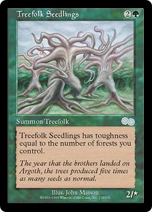 【ENG】《ツリーフォークの若木/Treefolk Seedlings》[USG]