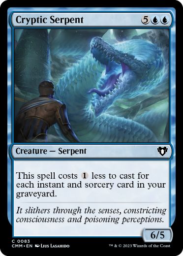 【ENG】【Foil】《謎めいた海蛇/Cryptic Serpent》[CMM]