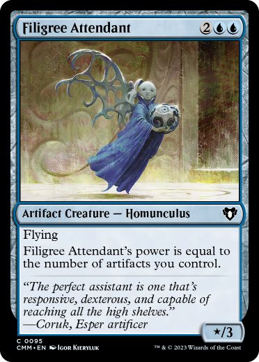 【ENG】【Foil】《金線の従者/Filigree Attendant》[CMM]