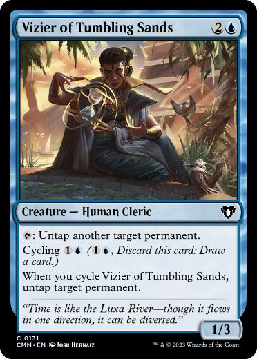 【ENG】【Foil】《砂時計の侍臣/Vizier of Tumbling Sands》[CMM]
