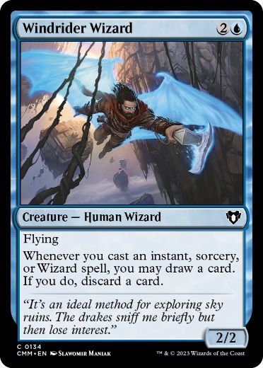 【ENG】【Foil】《風乗りの魔術師/Windrider Wizard》[CMM]
