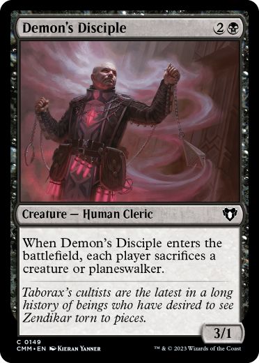 【ENG】【Foil】《悪魔の信奉者/Demon's Disciple》[CMM]
