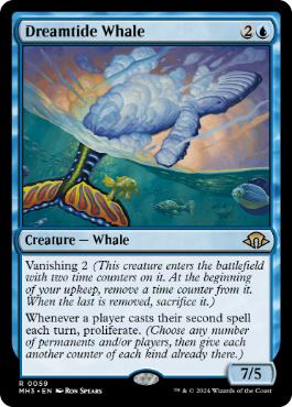 【ENG】【Foil】《夢潮の鯨/Dreamtide Whale》[MH3]