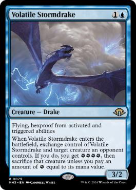 【ENG】【Foil】《荒れ模様のストームドレイク/Volatile Stormdrake》[MH3]