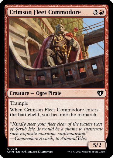 【ENG】【Foil】《真紅艦隊の准将/Crimson Fleet Commodore》[CMM]