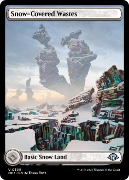 【ENG】■フルアート■《冠雪の荒地/Snow-Covered Wastes》[MH3]