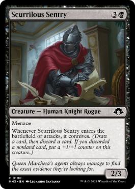 【ENG】【Foil】《下卑た哨兵/Scurrilous Sentry》[MH3]