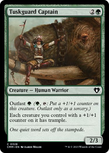 【ENG】【Foil】《牙守りの隊長/Tuskguard Captain》[CMM]