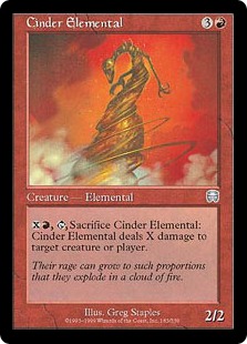 【ENG】【Foil】《燃えがらの精霊/Cinder Elemental》[MMQ]