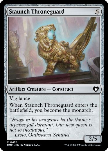 【ENG】【Foil】《堅牢な玉座守り/Staunch Throneguard》[CMM]