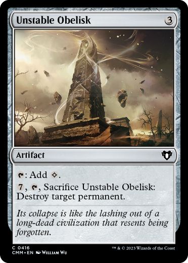 【ENG】【Foil】《不安定なオベリスク/Unstable Obelisk》[CMM]