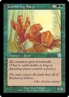 【ENG】【Foil】《木を伐るサテュロス/Lumbering Satyr》[MMQ]