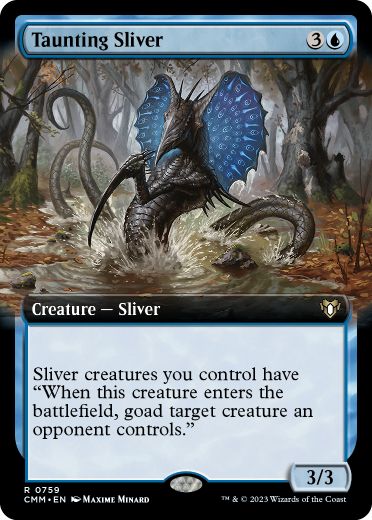 【ENG】【Foil】■拡張アート■《挑発スリヴァー/Taunting Sliver》[CMM]