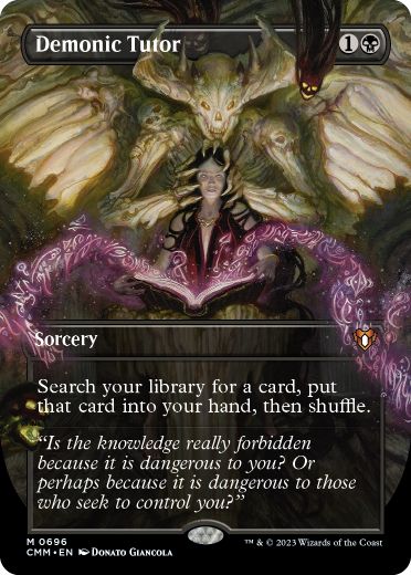 【ENG】【Foil】■ボーダーレス■《悪魔の教示者/Demonic Tutor》[CMM]