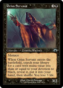【ENG】【Foil】■旧枠■《不気味な奉仕者/Grim Servant》[MH3]