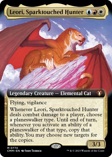 【ENG】【Foil】■拡張アート■《灯触れの狩人、レオリ/Leori, Sparktouched Hunter》[CMM]