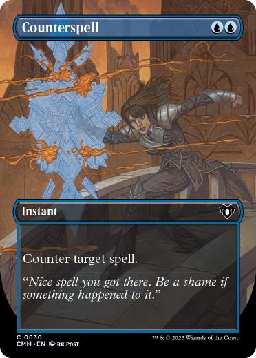 【ENG】【Foil】■ボーダーレス■《対抗呪文/Counterspell》[CMM]