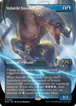 【ENG】■ボーダーレス■《荒れ模様のストームドレイク/Volatile Stormdrake》[MH3]