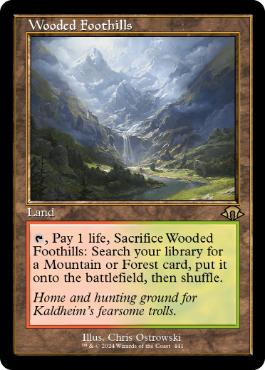 【ENG】【Foil】■旧枠■《樹木茂る山麓/Wooded Foothills》[MH3]