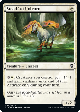 【ENG】《不動のユニコーン/Steadfast Unicorn》[CLB]