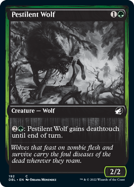 【ENG】【Foil】■DBL■《伝染病の狼/Pestilent Wolf》[MID]