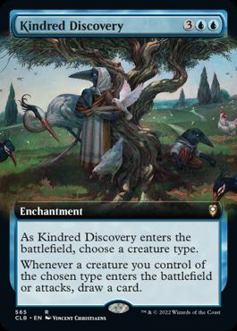 【ENG】【Foil】■拡張アート■《同族の発見/Kindred Discovery》[CLB]