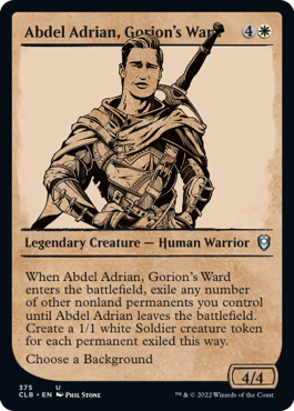 【ENG】【Foil】■ショーケース■《ゴライオンの養子、アブデル・エイドリアン/Abdel Adrian, Gorion's Ward》[CLB]
