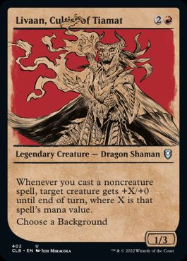 【ENG】【Foil】■ショーケース■《ティアマトの信者、リヴァーン/Livaan, Cultist of Tiamat》[CLB]