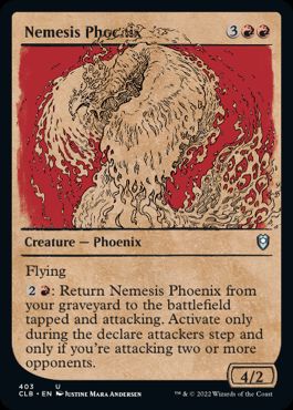 【ENG】【Foil】■ショーケース■《天罰のフェニックス/Nemesis Phoenix》[CLB]